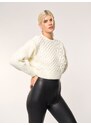 ABOUT YOU x Laura Giurcanu Pulover 'Melanie' off-bela