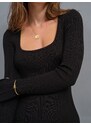 A LOT LESS Pletena obleka 'Arabella' črna