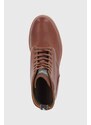 Usnjeni čevlji Polo Ralph Lauren RL ARMY moški, rjava barva