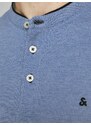 JACK & JONES Majica 'JJEPaulos' nočno modra / progasto modra