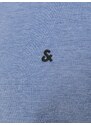 JACK & JONES Majica 'JJEPaulos' nočno modra / progasto modra