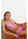 Trendyol lila teksturirana podžica bikini vrh