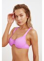 Trendyol lila teksturirana podžica bikini vrh