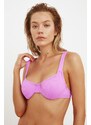 Trendyol lila teksturirana podžica bikini vrh