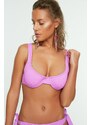 Trendyol lila teksturirana podžica bikini vrh