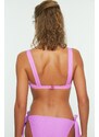 Trendyol lila teksturirana podžica bikini vrh
