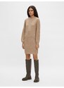 OBJECT Pletena obleka 'Eve Nonsia' svetlo rjava