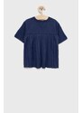 Otroška kratka majica Fila mornarsko modra barva