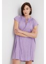 Bombažna obleka United Colors of Benetton vijolična barva,