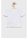 Otroška kratka majica Calvin Klein Jeans bela barva