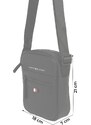 TOMMY HILFIGER Torba za čez ramo 'Essential' rdeča / črna / bela