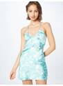 Gina Tricot Poletna obleka svetlo modra / svetlo zelena / bela