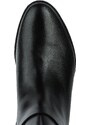 Usnjeni elegantni škornji Geox Felicity ženski, črna barva