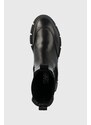 Usnjeni chelsea Karl Lagerfeld Aria ženski, črna barva