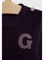 Otroški pulover Guess vijolična barva