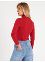 GATE Ženski elastičen pulover z visokim ovratnikom
