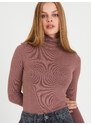 GATE Ženski izredno nežen basic pulover z dolgimi rokavi