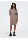 ONLY Pletena obleka 'ONLLeva' progasto bež