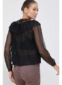 Bluza Sisley ženska, črna barva