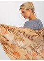 Fashionhunters Beige pareo with colorful flowers