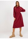 RELEVANCE Dress-RV-SK-8336.12P-burgundy