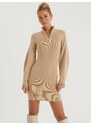 millane Pletena obleka bež