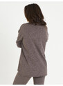 GATE Pleten ženski pulover z visokim ovratnikom