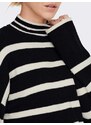 ONLY Pulover 'ONLIbi' črna / bela