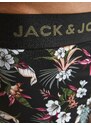 JACK & JONES Boksarice 'JACFlower' zelena / vinsko rdeča / črna / bela