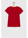 Otroška kratka majica Guess rdeča barva