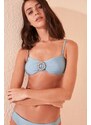 Trendyol Blue Buckle Detailed Bikini Top