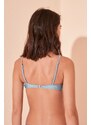 Trendyol Blue Buckle Detailed Bikini Top