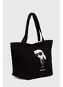 Bombažna torba Karl Lagerfeld črna barva