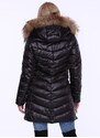 PERSO Woman's Women's winter jacket with natural fur on the hood,casual style