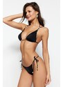 Trendyol črna kravata z visokim dnom noge Bikini