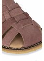 Otroški sandali iz semiša Konges Sløjd roza barva