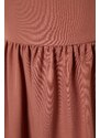 Trendyol Dusty Rose Skirt Flounced Back Tie Detail Strap Maxi Woven Dress