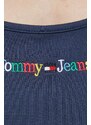 Obleka Tommy Jeans mornarsko modra barva