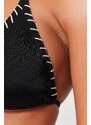 Trendyol črni trikotnik vezen bikini vrh