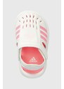 Otroški sandali adidas WATER SANDAL I bela barva