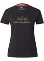 ALPHA INDUSTRIES Majica 'Crystal' zlata / črna / srebrna