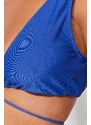 Trendyol Navy Blue Triangle Tie Bikini Top