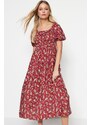 Ženska obleka Trendyol Floral Patterned