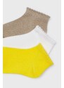 Otroške nogavice Mayoral 3-pack rumena barva