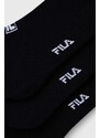 Otroške nogavice Fila 3-pack črna barva