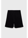 Otroške bombažne kratke hlače United Colors of Benetton črna barva