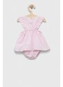 Otroška bombažna obleka Jamiks roza barva