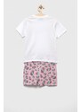 Otroška bombažna pižama Fila bela barva