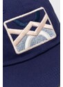 Bombažna bejzbolska kapa United Colors of Benetton mornarsko modra barva