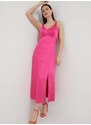 Obleka United Colors of Benetton roza barva